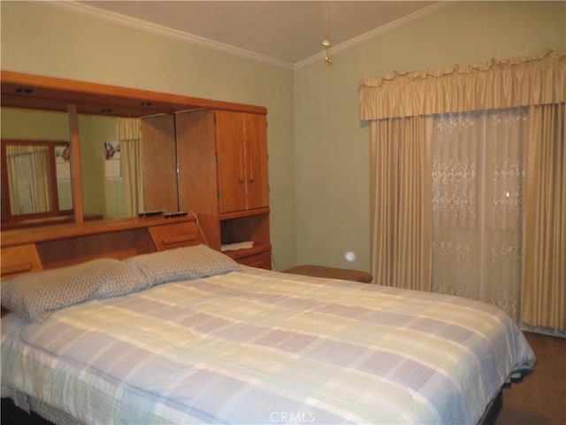 bedroom featuring ornamental molding