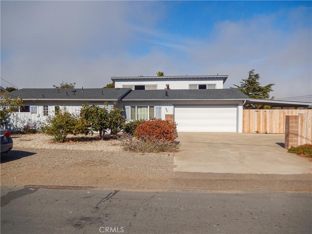 view of property with a garage