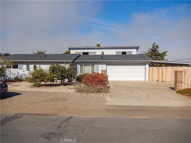 view of property with a garage