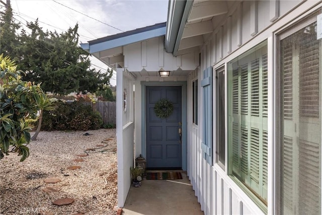 view of entrance to property