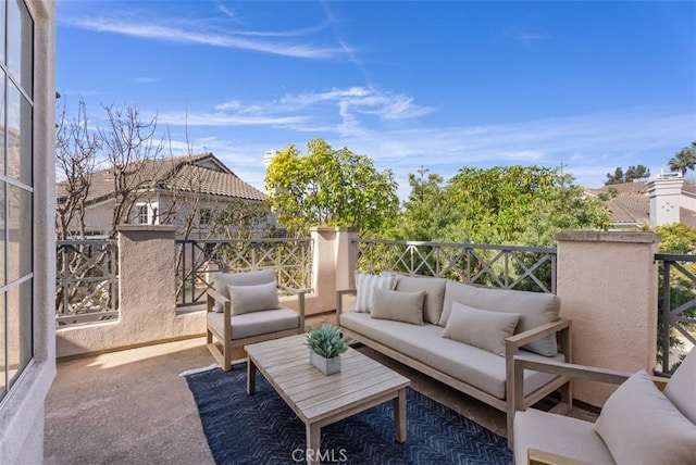 balcony with an outdoor living space