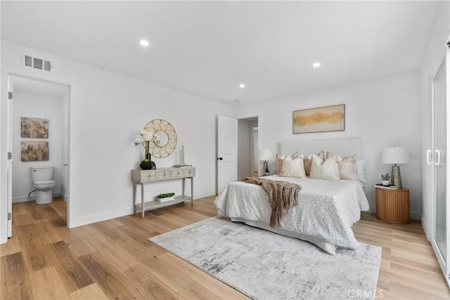 5594 Denver St, Montclair, CA 91763 - bedroom featuring recessed lighting, light wood-type flooring, visible vents, and baseboards