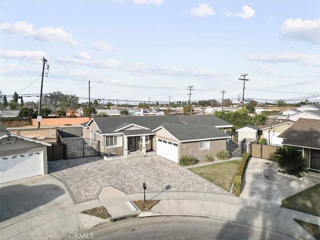 view of front facade with a garage