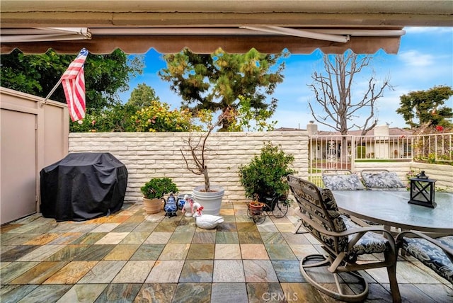 view of patio / terrace featuring area for grilling