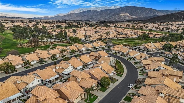 1308 Pleasant Valley Ave, Banning, CA 92220 - bird's eye view featuring a residential view and a mountain view