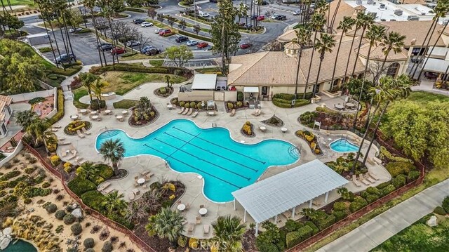 1308 Pleasant Valley Ave, Banning, CA 92220 - community pool featuring a patio area