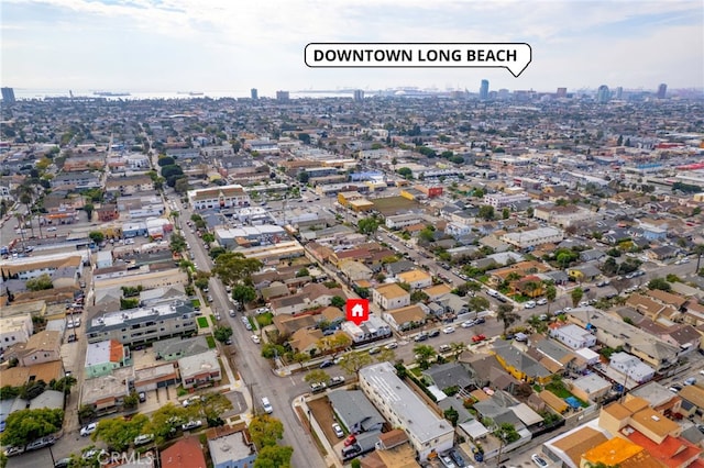 2324 E 14th St, Long Beach, CA 90804 - aerial overview of property's location with nearby urban area