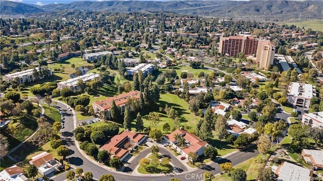 aerial view featuring a mountain view