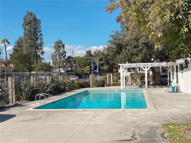 view of pool featuring a patio area