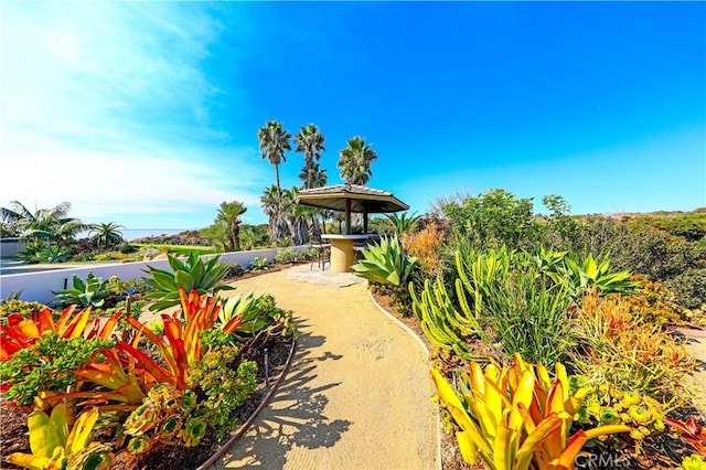 surrounding community with a patio