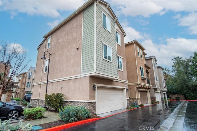 view of property with a garage