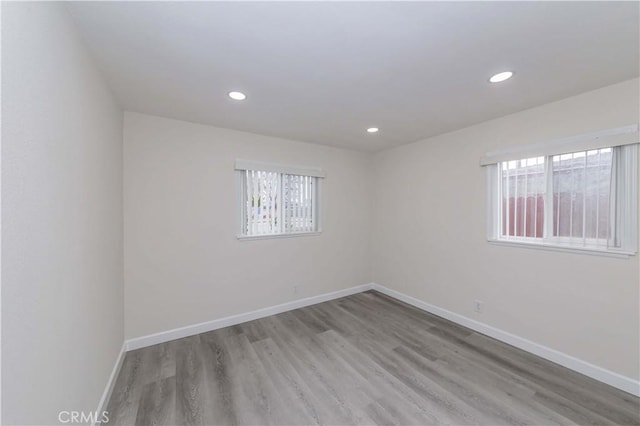 empty room featuring light hardwood / wood-style flooring