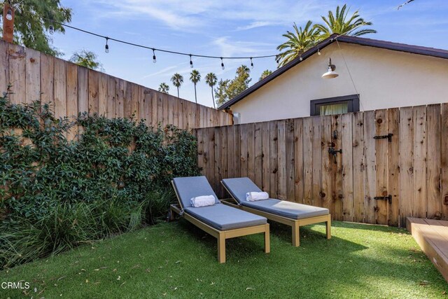 view of patio with a fenced backyard