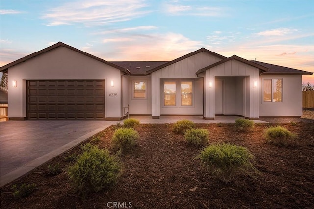 ranch-style house with a garage