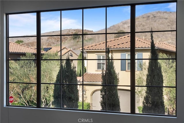 room details with a mountain view