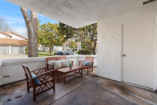 view of patio / terrace featuring an outdoor hangout area