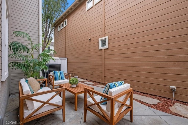 view of patio / terrace featuring an outdoor hangout area