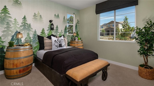 bedroom with carpet flooring