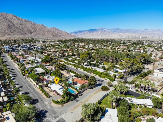 250 W Cortez Rd, Palm Springs, CA 92262 - aerial view of residential area featuring a mountain backdrop