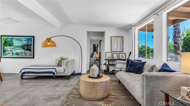 250 W Cortez Rd, Palm Springs, CA 92262 - living area featuring concrete floors