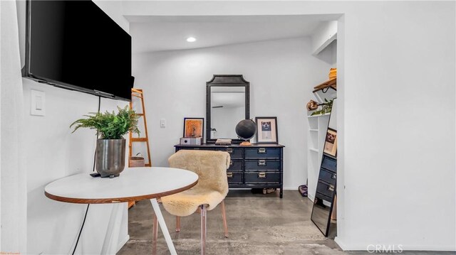 250 W Cortez Rd, Palm Springs, CA 92262 - office area featuring concrete floors, recessed lighting, and baseboards