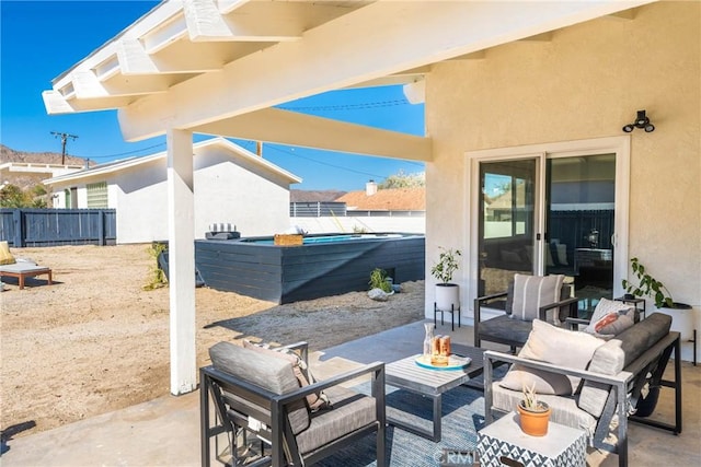 view of patio / terrace featuring an outdoor hangout area