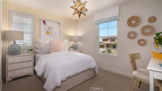 view of carpeted bedroom