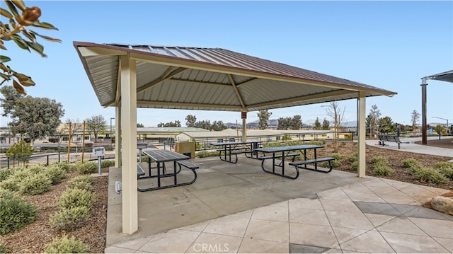 view of property's community with a gazebo