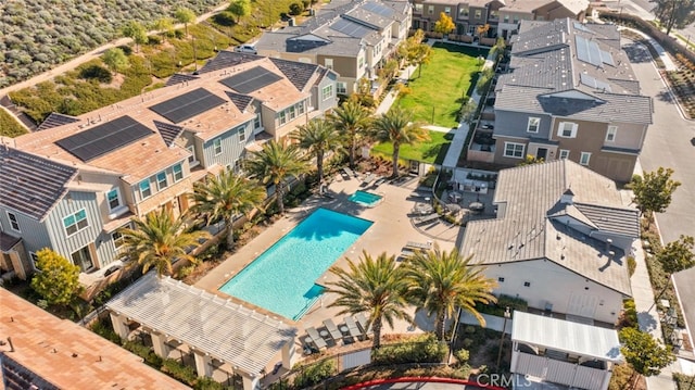 aerial view featuring a residential view