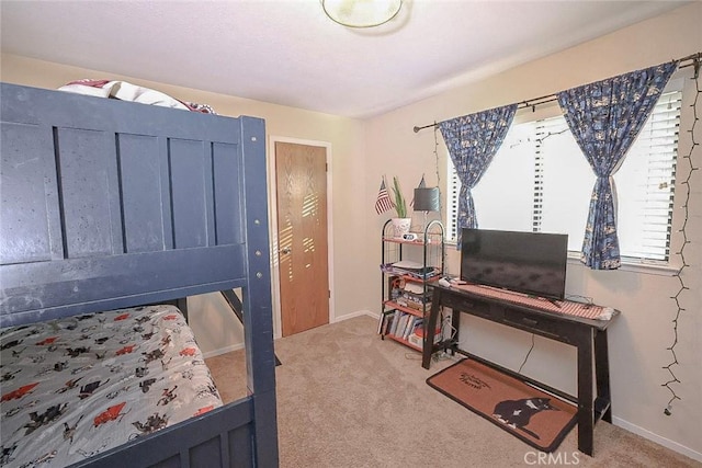 bedroom featuring carpet