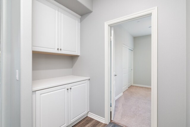 interior space with white cabinetry