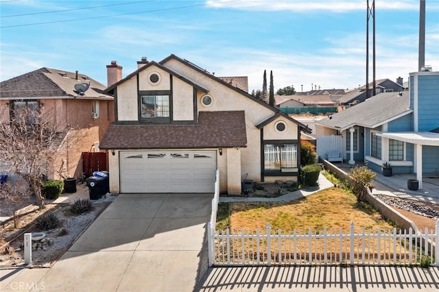 view of property with a garage