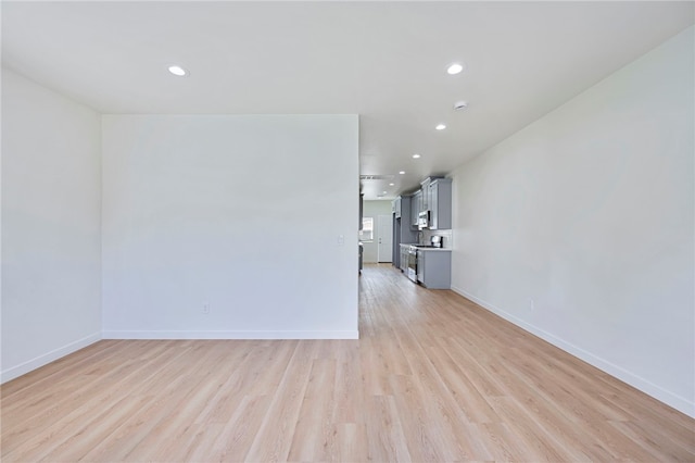 empty room featuring light wood-type flooring