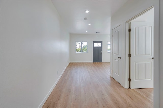 interior space featuring light wood-type flooring