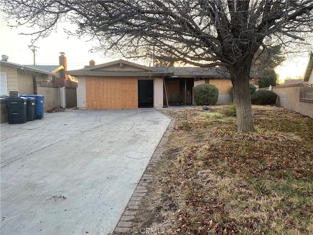 view of front of home