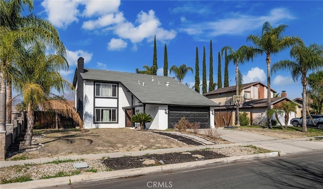 view of front of home featuring a garage