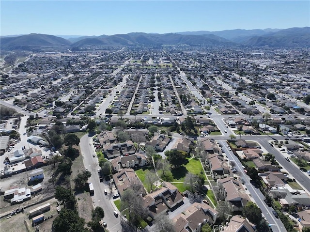 aerial view featuring a mountain view