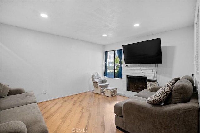 living room featuring hardwood / wood-style floors