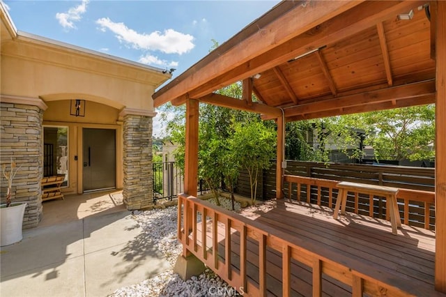 3822 Clayton Ave, Los Angeles, CA 90027 - wooden terrace with a gazebo and a patio