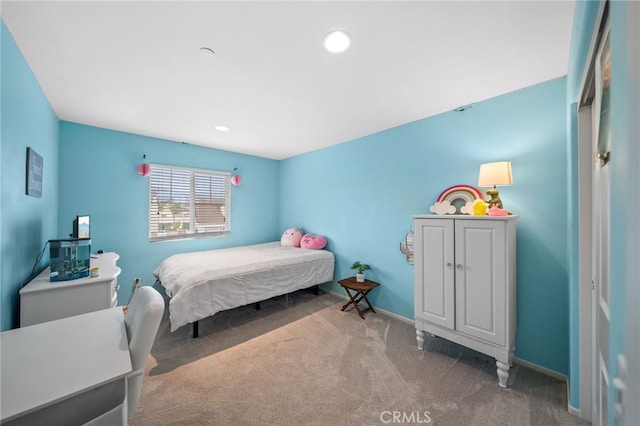 view of carpeted bedroom