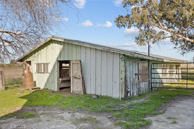 view of outbuilding with an outbuilding and an exterior structure