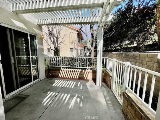 view of patio / terrace with a pergola