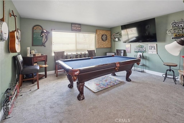 31242 Bell Mountain Rd, Menifee, CA 92584 - playroom featuring pool table, carpet, and baseboards