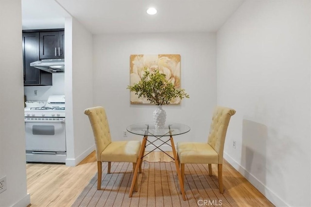 dining room featuring light wood-type flooring