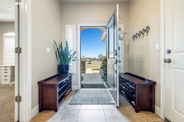 view of tiled entryway