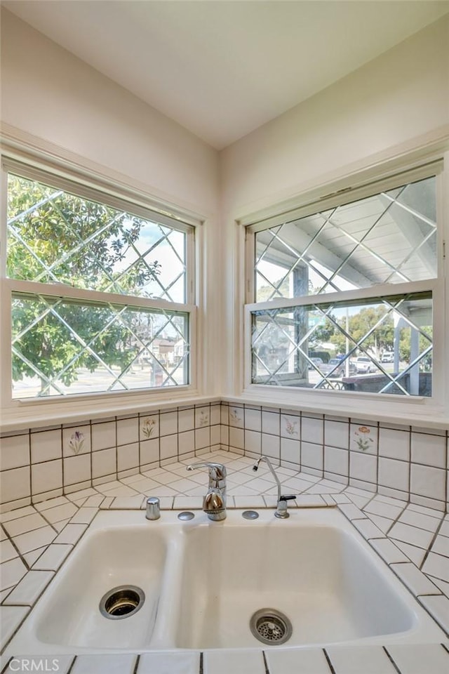 interior details featuring sink