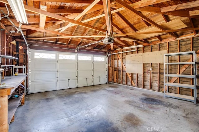 garage featuring a garage door opener