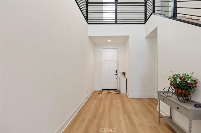 interior space featuring light wood-type flooring