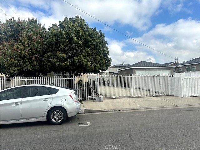 exterior space featuring a garage