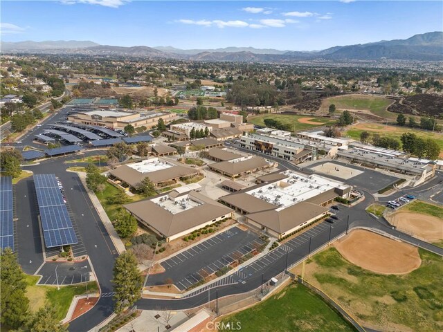 aerial view featuring a mountain view